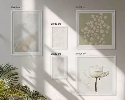 Gallery wall art set boho floral textures