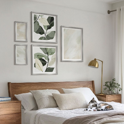 Framed photo set Bright paints abstract boho