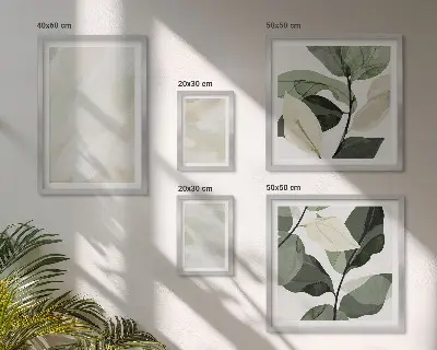 Framed abstract photo set bright boho paints