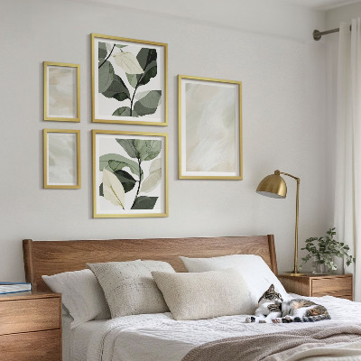 Framed photo set Bright paints abstract boho