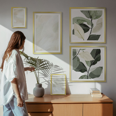 Framed photo set Bright paints abstract boho