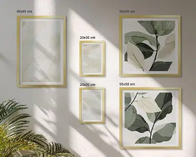 Framed abstract photo set bright boho paints