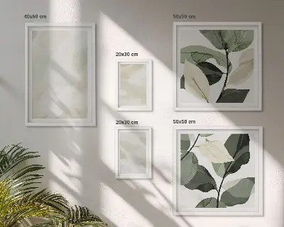 Framed abstract photo set bright boho paints
