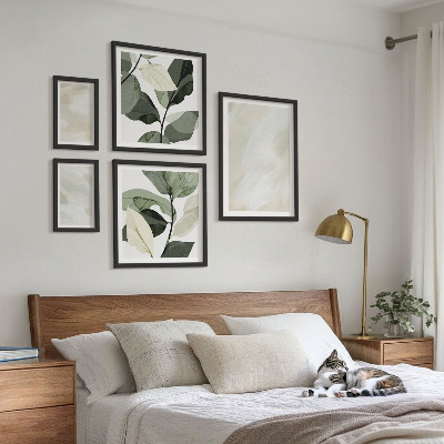 Framed photo set Bright paints abstract boho