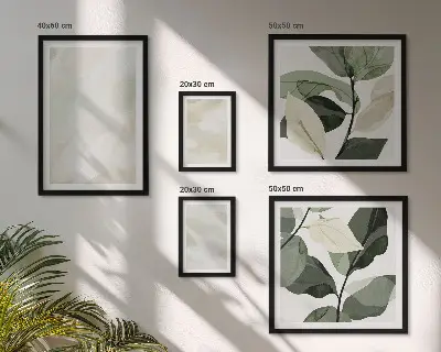 Framed abstract photo set bright boho paints