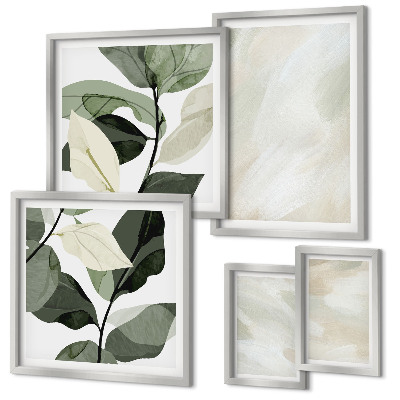 Framed photo set Bright paints abstract boho