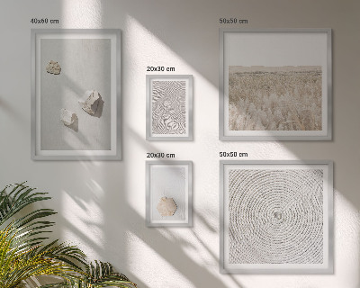 Set of 5 wall art pieces Light boho sand textures