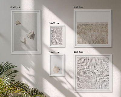Set of 5 wall art pieces Light boho sand textures