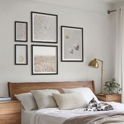 Set of 5 wall art pieces Light boho sand textures