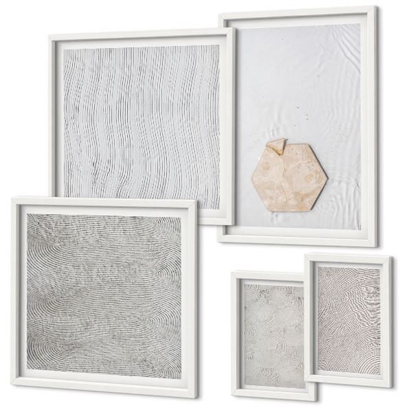 Gallery wall Light boho sand textures