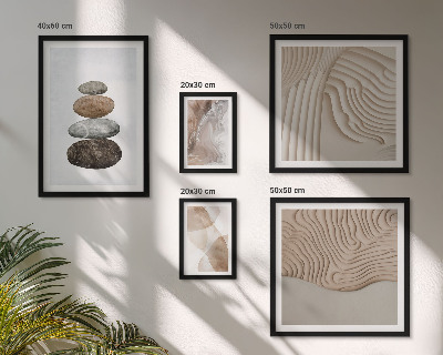 Framed photo set Abstract pastel shapes