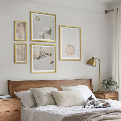 Framed photo set Subtle boho natural textures