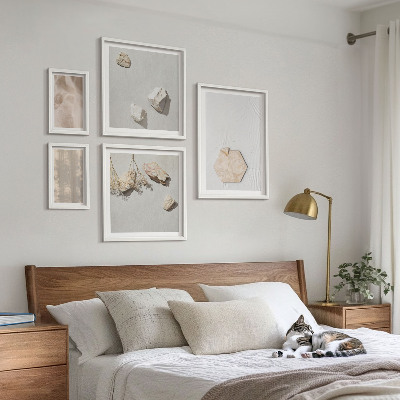 Framed photo set Subtle boho natural textures