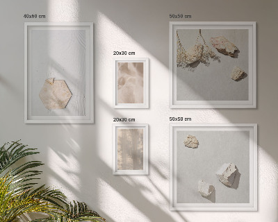 Framed photo set Subtle boho natural textures