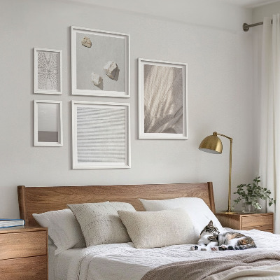 Set of 5 wall art pieces Delicate boho textures of nature