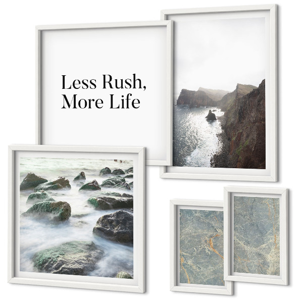 Framed photo set Green Marble Melancholy