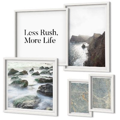 Framed photo set Green Marble Melancholy