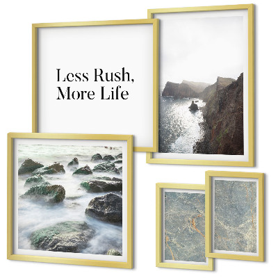 Framed photo set Green Marble Melancholy