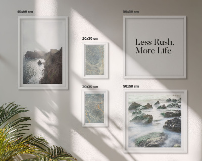 Framed photo set Green Marble Melancholy