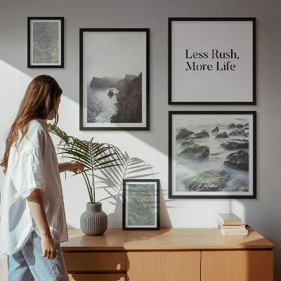 Framed photo set Green Marble Melancholy