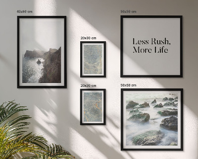 Framed photo set Green Marble Melancholy