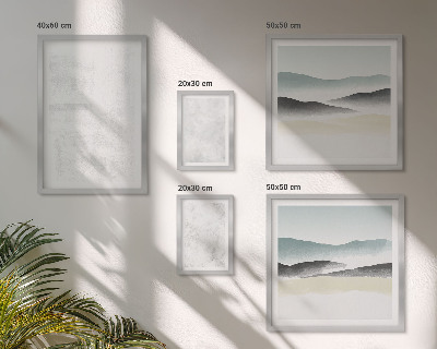 Set of 5 wall art pieces White spots abstract background