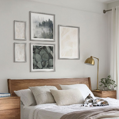Gallery wall Stone pastel structures