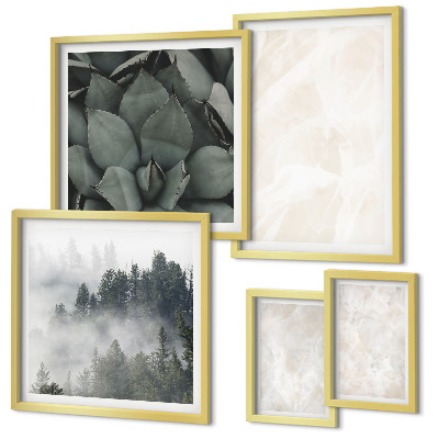 Gallery wall Stone pastel structures