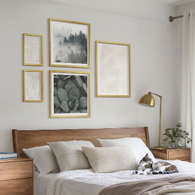 Gallery wall Stone pastel structures