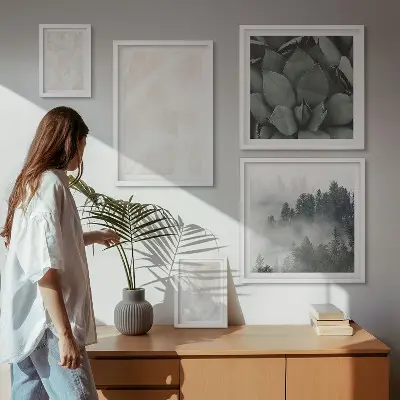 Gallery wall stone pastel structures print