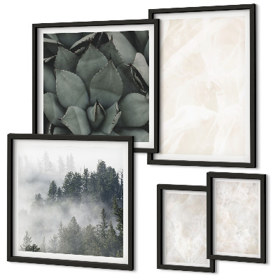 Gallery wall Stone pastel structures