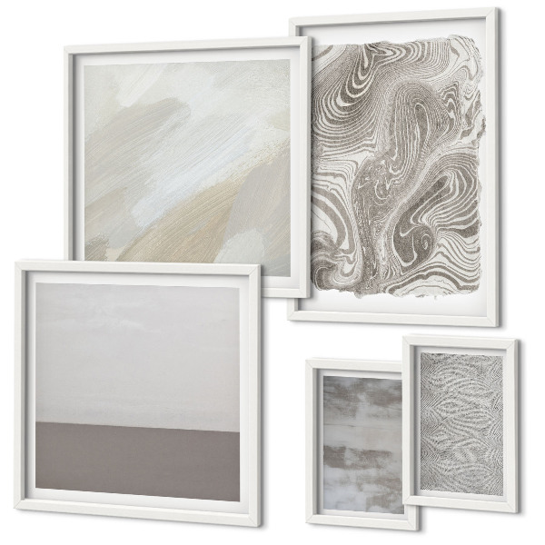 Framed photo set Industrial abstract patterns