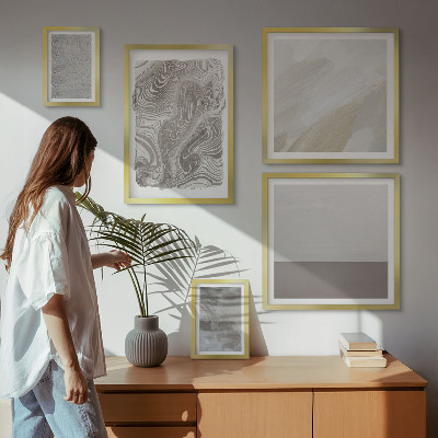 Framed photo set Industrial abstract patterns