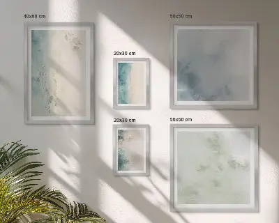 Spilled watercolors minimalist canvas wall art set of 5 pieces