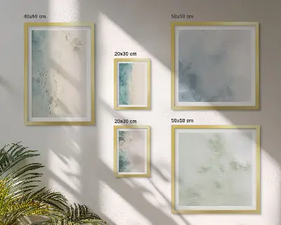 Spilled watercolors minimalist canvas wall art set of 5 pieces