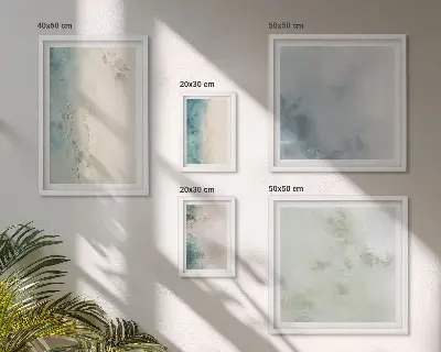 Spilled watercolors minimalist canvas wall art set of 5 pieces