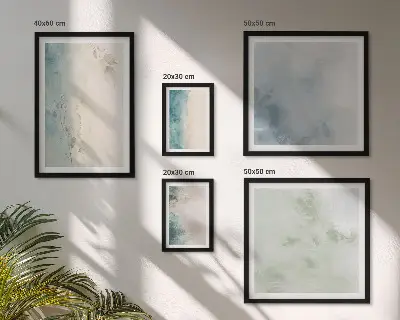 Spilled watercolors minimalist canvas wall art set of 5 pieces