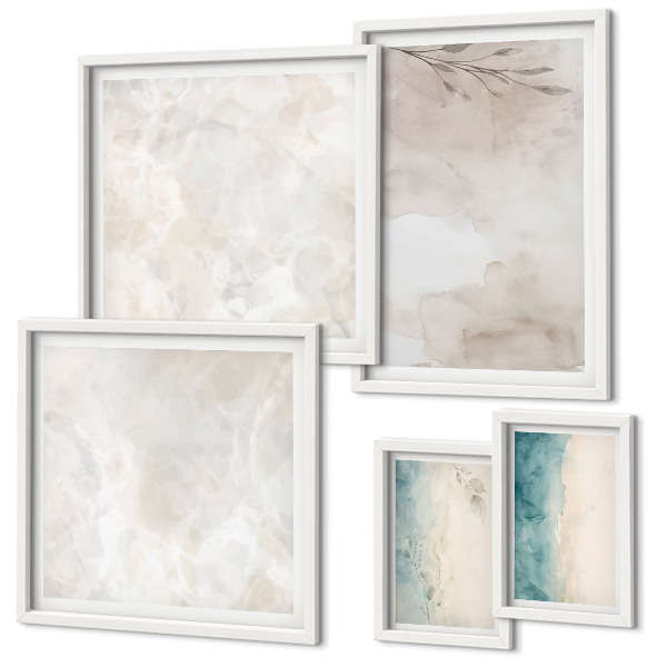 Framed photo set Subtle watercolor texture