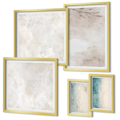 Framed photo set Subtle watercolor texture