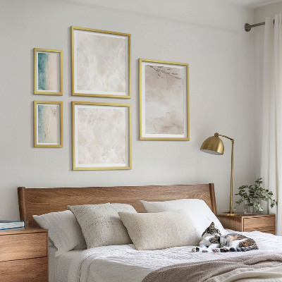 Framed photo set Subtle watercolor texture