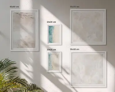 Framed photo set with subtle watercolor texture