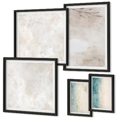 Framed photo set Subtle watercolor texture