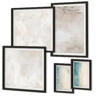 Framed photo set with subtle watercolor texture