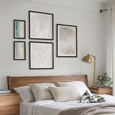 Framed photo set Subtle watercolor texture