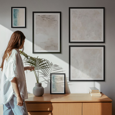 Framed photo set Subtle watercolor texture