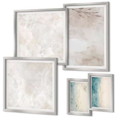 Framed photo set Subtle watercolor texture