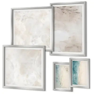 Framed photo set with subtle watercolor texture