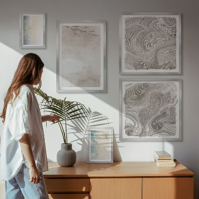 Set of 5 wall art pieces Delicate watercolor paints
