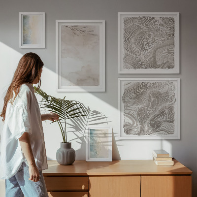 Set of 5 wall art pieces Delicate watercolor paints