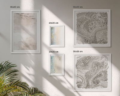 Set of 5 wall art pieces Delicate watercolor paints